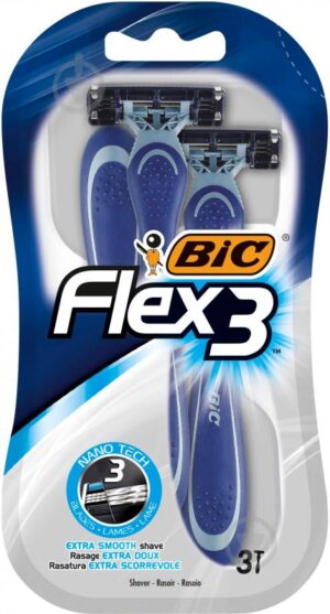 Чоловічі станки для гоління Bic Flex 3 3шт (10/ящ) 3086123363786