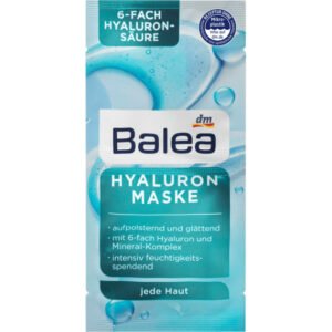 Зволожуюча маска для лиця проти зморшок Balea Hyaluron Maske 16г, 4066447245370