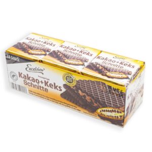 Вафлі Exelsior Kakao-Keks 250г (12шт) з шоколадною начинкою