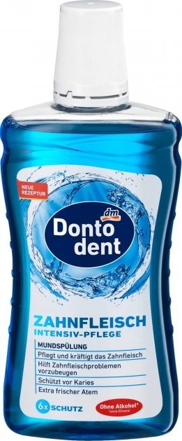 Ополіскувач для ротової порожнини Dontodent Zahnfleisch 500мл синій (15/ящ) 4066447705515