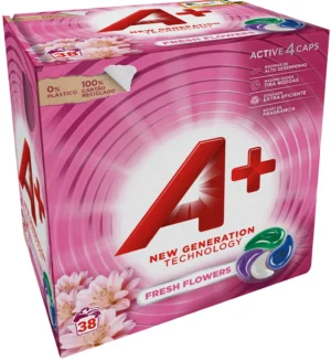 Універсальні капсули для прання A+ Fresh Flowers 38шт (3/ящ) 8435495846994 Картон