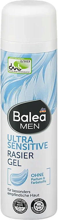 Чоловічий гель для гоління Balea Ultra Sensetive 200мл 4067796065848