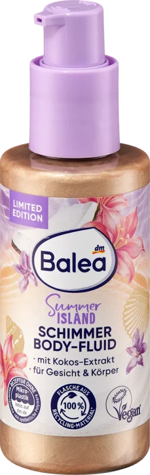 Флюїд для тіла з шимером Balea Schimmer Body-Fluid Summer Island 75 мл, 4067796161298