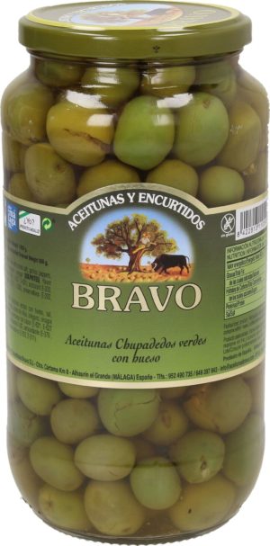 Оливки гіганти Bravo , 1000 г (6/ящ) 8422813110592