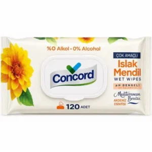 Універсальні серветки з клапаном Concord Mediterranean Breeze 120шт Жовті