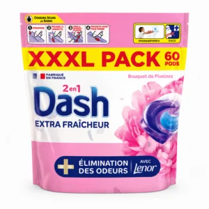 Універcальні капсули для прання Dash 4в1 + Lenor Peony Bouquet 60 шт (2/ящ)