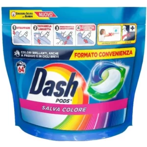 Капсули для кольорового прання Dash Salva Colore 64шт (2/ящ)