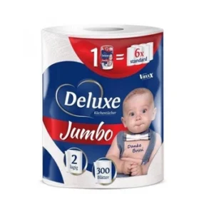 Рушник паперовий Delux Jumbo 300 відривів