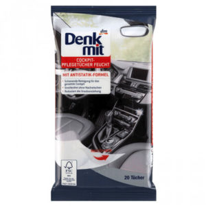 Серветки для автомобіля Denkmit Cockpit-Pflegetucher Feucht 20шт 4066447789706