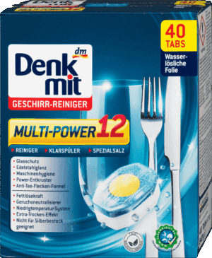 АКЦІЯ!!!Капсули для посудовийної машини Denkmit Multi Power 40шт