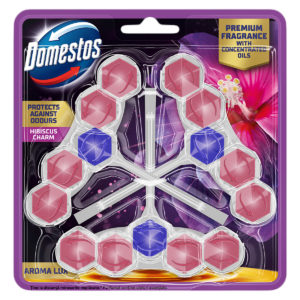 Блок в туалет Domestos Hibiskus 3*55г 3шт (10/ящ)