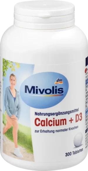 Комплекс вітамінів Mivolis Calcium+D3 (300 таб.), 4058172101311