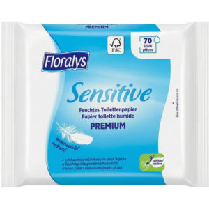 Вологий туалетний папір Floralys Sensetive 70шт