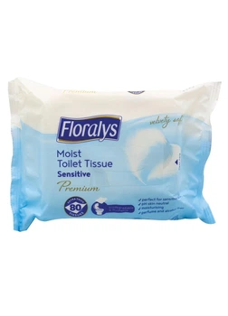 Вологий туалетний папір Floralys Sensetive 80шт