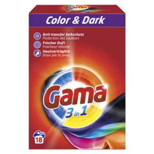 Пральний порошок та кольорових та темних речей Gama Color&Dark 1.08кг на 18 прань (8/ящ)