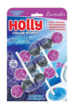 Вклад для WC + барвник для води Holly Lavander 3шт (10/ящ)