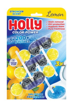 Вклад для WC + барвник для води Holly Lemon 3шт (10/ящ)