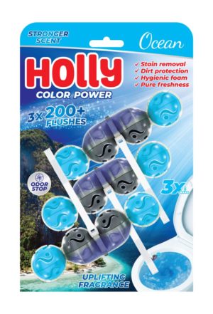 Вклад для WC + барвник для води Holly Ocean 3шт (10/ящ)