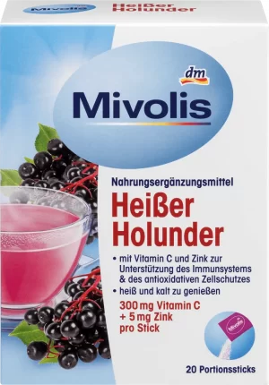 Чай проти застуди Mivolis Heisser Holunder 20шт, 4067796103823