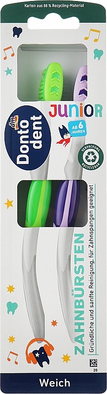 Зубна щітка Dontodent Junior 2шт (15/ящ)