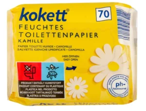 Вологий туалетний папір Kokket Kamille 70шт Ромашка