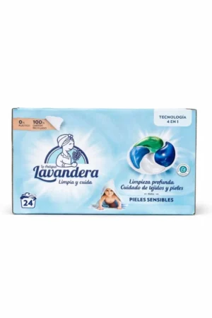 Капсули для дитячого прання Lavandera 4в1 24шт (4/ящ) 8435495860921