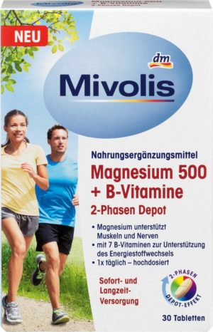 Вітаміни Mivolis Magnesiun 500 + B-Vitamine 30шт 4067796154405