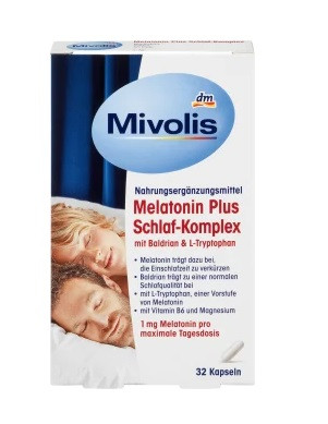 Комплекс вітамінів для сну Mivolis Melatonin Plus Schlaf-Komplex 32капсули 4058172694974