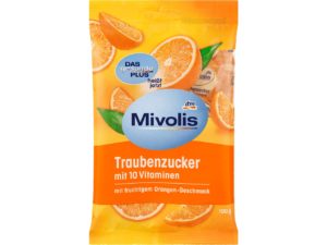 Льодяники на основі виноградного цукору з вітаміном C Mivolis Traubenzucker 100г 4066447607451