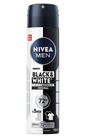 Дезодорант чоловічий Nivea Black&White 150мл (6/ящ)
