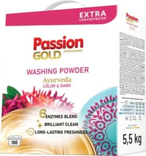 Пральний порошок для прання кольрових речей Passion Gold Ayurveda 5.5кг на 100 прань 4262466441643