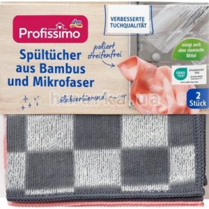 Рушники з мікрофібри та бамбуку Profissimo Spültücher aus Bambus und Mikrofaser 2шт 4066447756289