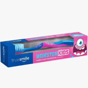 Дитяча зубна паста з щіткою TrueSmile Monster Kids Bubble Gum 100мл з смаком жуйки(12/ящ)