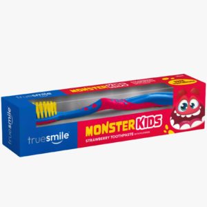 Дитяча зубна паста з щіткою TrueSmile Monster Kids Strawberry 100мл з смаком полуниці (12/ящ)