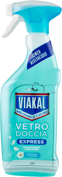 Засіб для миття вікон та скляних поверхонь Viakal Vetro Doccia Fiore Bianco 470мл (10/ящ) 8006540987568