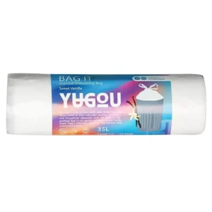 Ароматизовані пакети для сміття з ручками Yugou Sweet Vanilla з запахом ванілі на 35л 15шт (24/ящ) 7350121989214