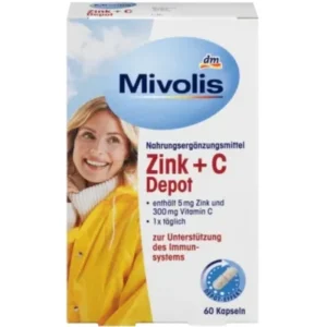 Вітаміни Mivolis Zink+C Depot 60шт, 4058172936999